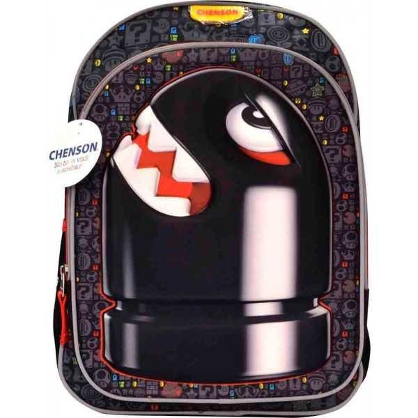 Mochila Mario Bros Negra Bill Chenson