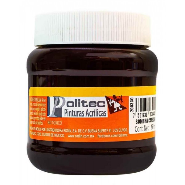 Pintura Acrílica Café Politec 250 ml