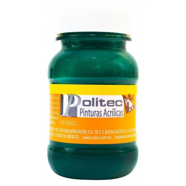 Pintura Acrílica Verde Oscuro Politec 100 ml