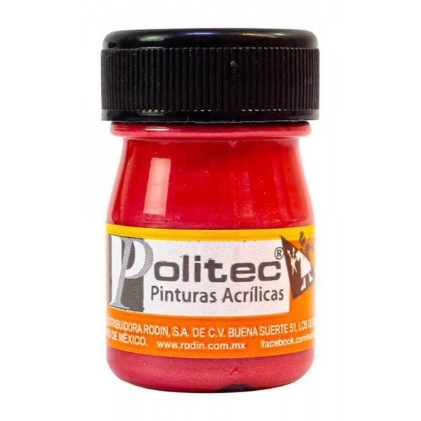 Pintura Acrílica Rojo Nacarada Politec 20 ml