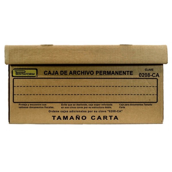 Caja de Archivo Tamaño Carta Printaform