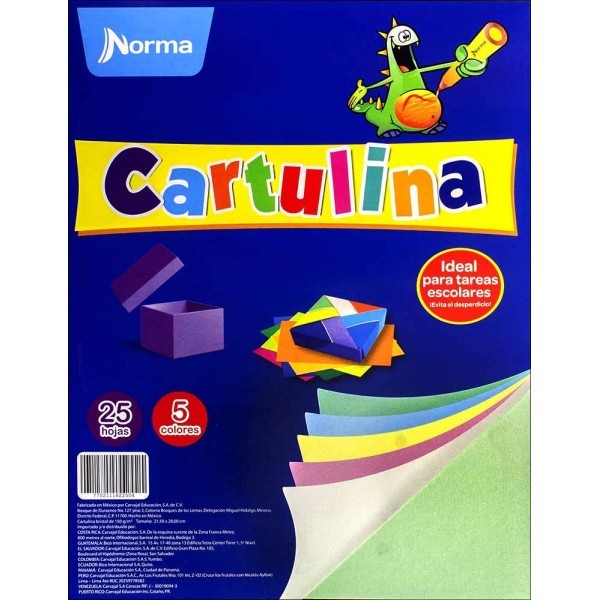 Cartulina Norma 25 Hojas