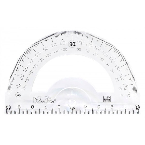 Transportador 180° 10 cm Mar Ros