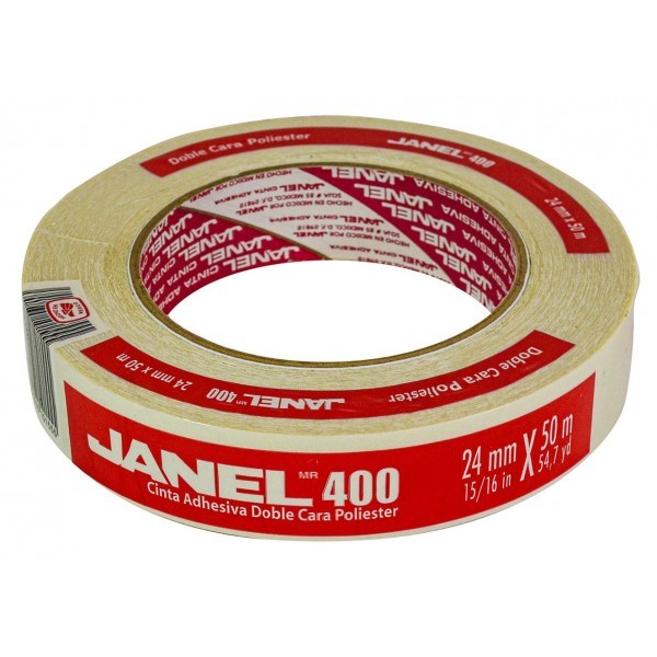 Cinta Doble Cara 24 mm x 50 m 400 Janel