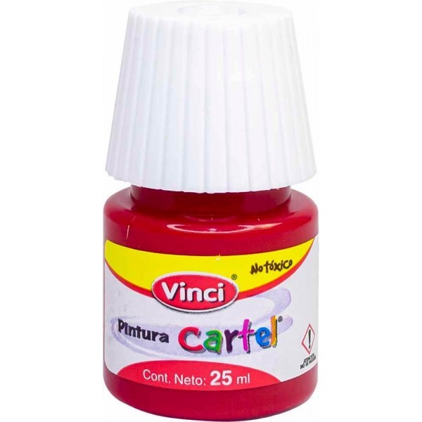 Pintura Vinci Cartel Carmín 25 ml