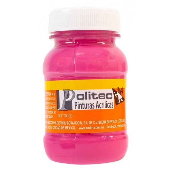 Pintura Acrílica Rosa Mexicano Politec 100 ml