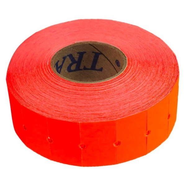 Etiqueta Rojo Fluorescente GS para Precios