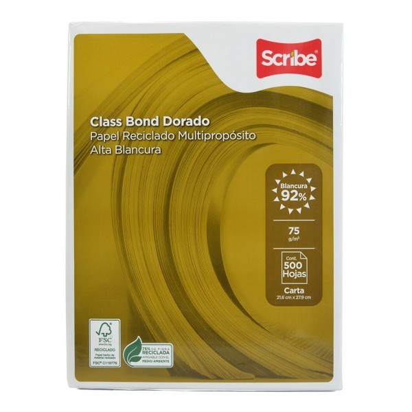 Papel Carta Class Bond Scribe 500 Hojas