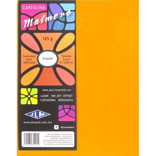 Cartulina Malmero Tamaño Carta Gualda